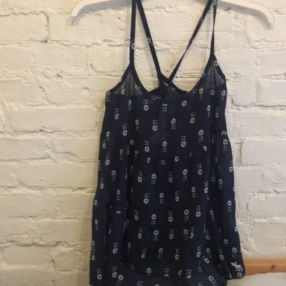 A&F crisscross back tiered tank